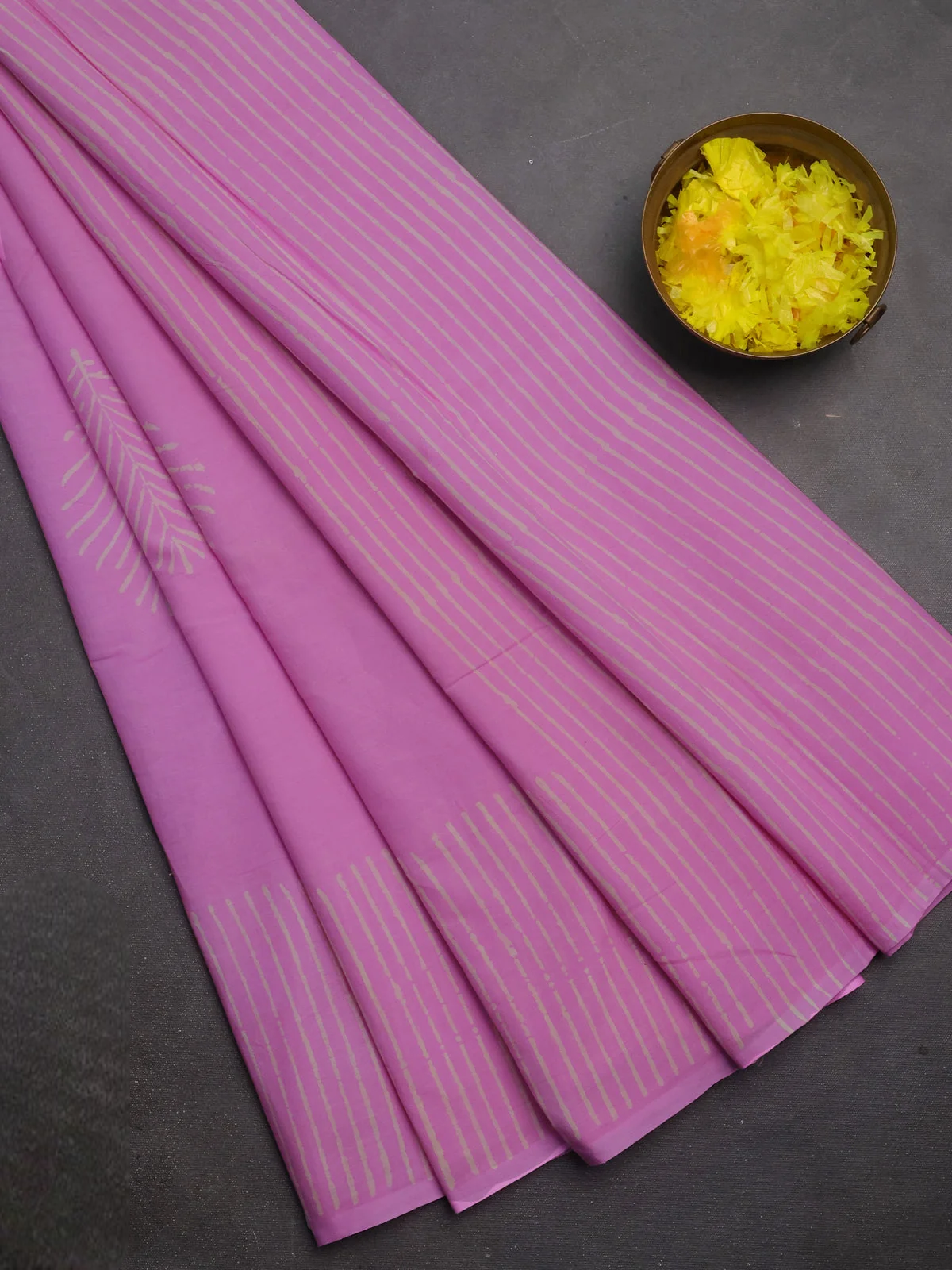 Jaipur Cotton Saree - Light Pink